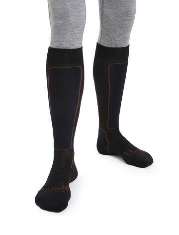 Black / Royal Navy Men's Icebreaker Merino Ski+ Medium Over the Calf Socks | USA 1028WNBY